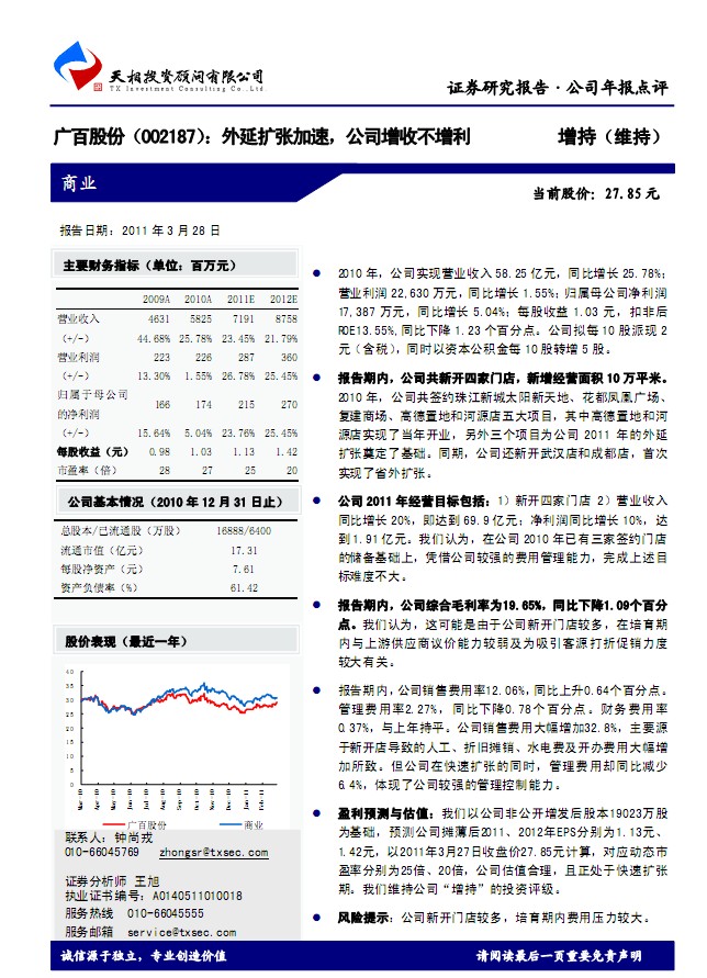 �V�ٹɷ�(002187)���ӔU������,��˾���ղ�����